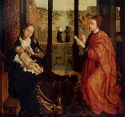 Rogier van der Weyden St Luke Drawing a Portrait of the Virgin oil painting on canvas